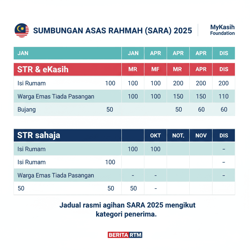 jadual pemberyan mykasih 2025
