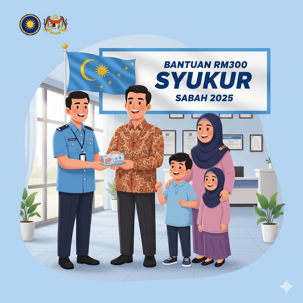 Bantuan RM300 SYUKUR Sabah 2025 | Semak Tarikh & Kelayakan 1 Bantuan RM300 SYUKUR Sabah 2025 – Program Sentuhan Kasih Rakyat Sabah