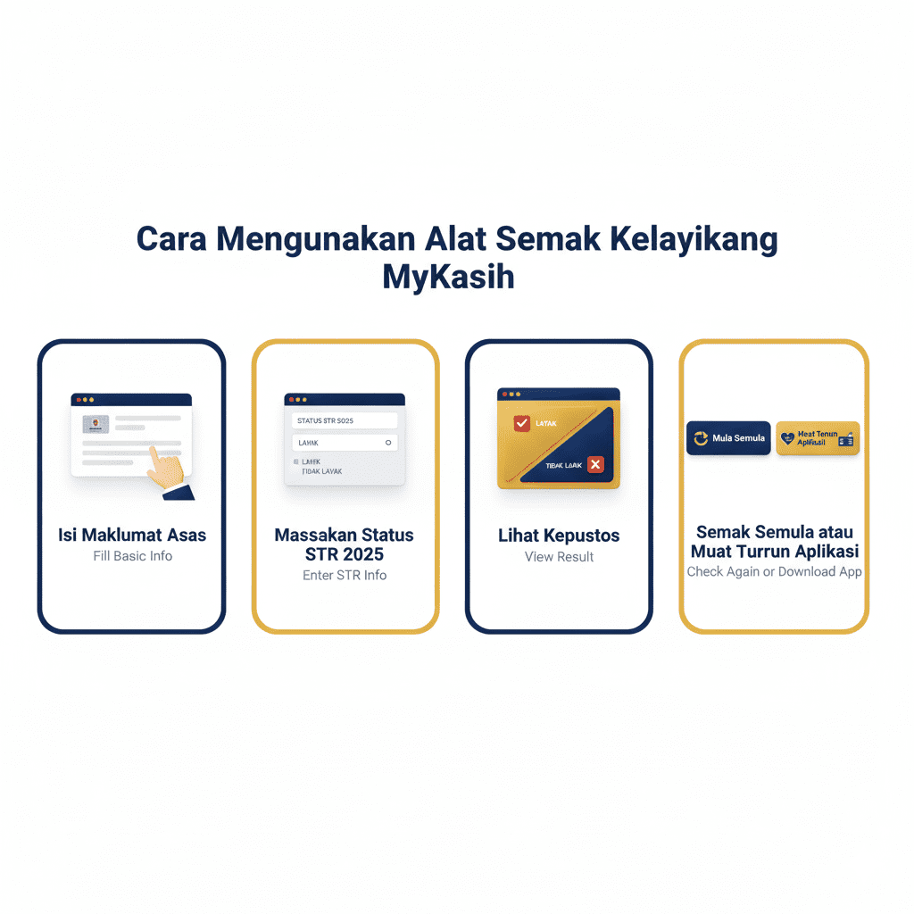 Semak Kelayakan MyKasih (2025): Ketahui Sama Ada Anda Layak Bantuan RM100 SARA 1 Cara Menggunakan Alat Semak Kelayakan MyKasih