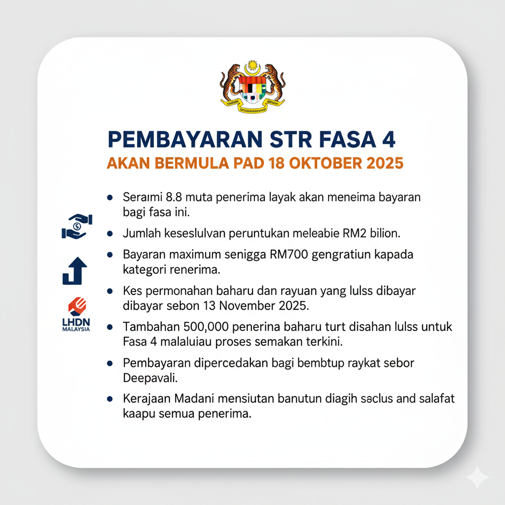 Maklumat Terkini untuk Fasa 4 2025 dan STR 2026