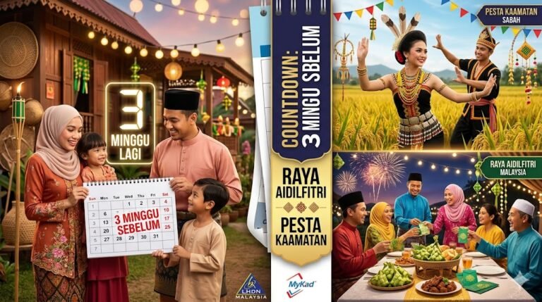 3 MINGGU SEBELUM Raya & Kaamatan: