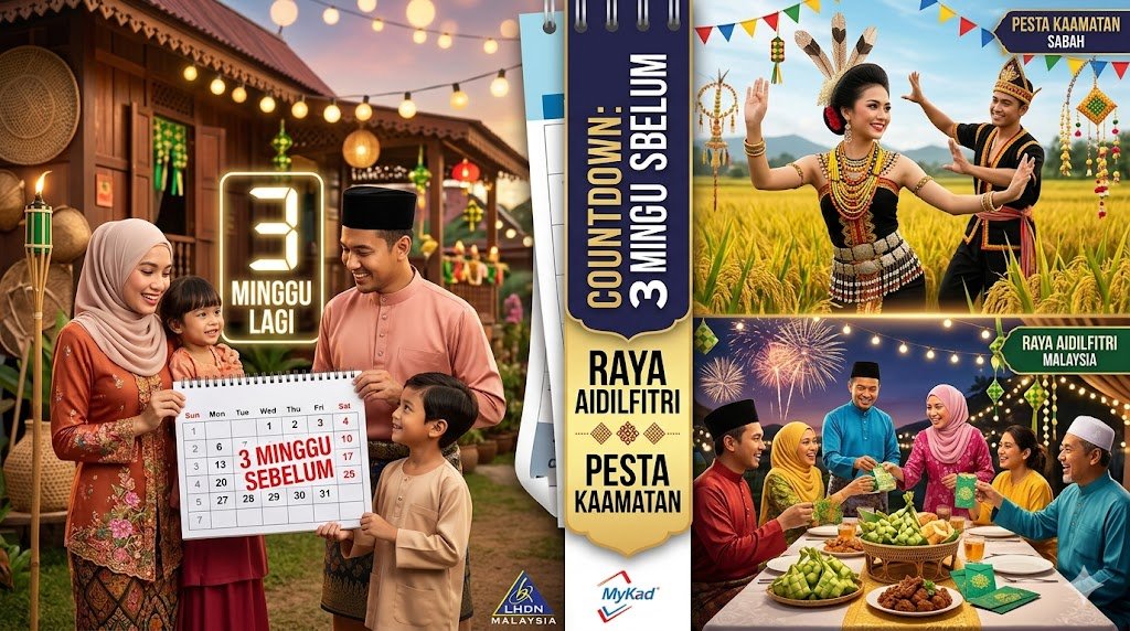 3 MINGGU SEBELUM Raya & Kaamatan: