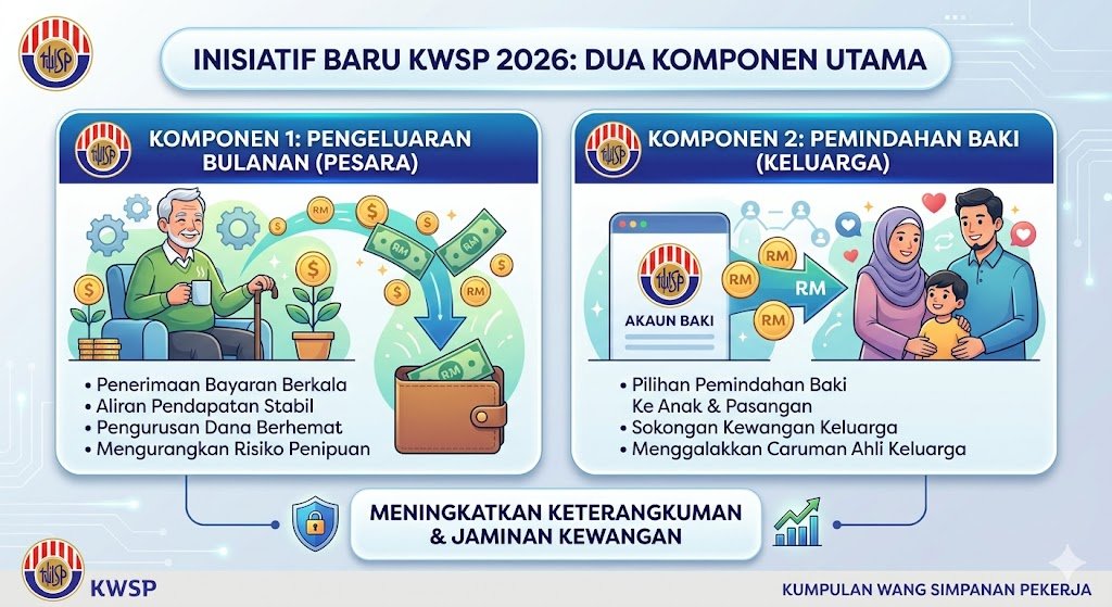 INISIATIF BARU KWSP! KELUAR SECARA BULANAN SEWAKTU BERSARA & PINDAH BAKI KE ANAK & PASANGAN! 1 Inisiatif Baru KWSP 2026