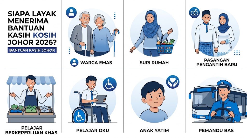 Syarat Kelayakan Bantuan Tunai Johor 2026 : Semak Syarat Layak Terima BKJ 2026 2 Siapa Yang Layak Menerima Bantuan Kasih Johor 2026