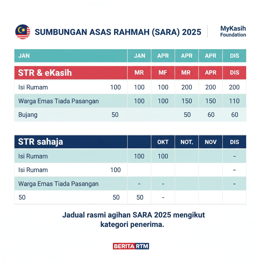 jadual pemberyan mykasih 2025