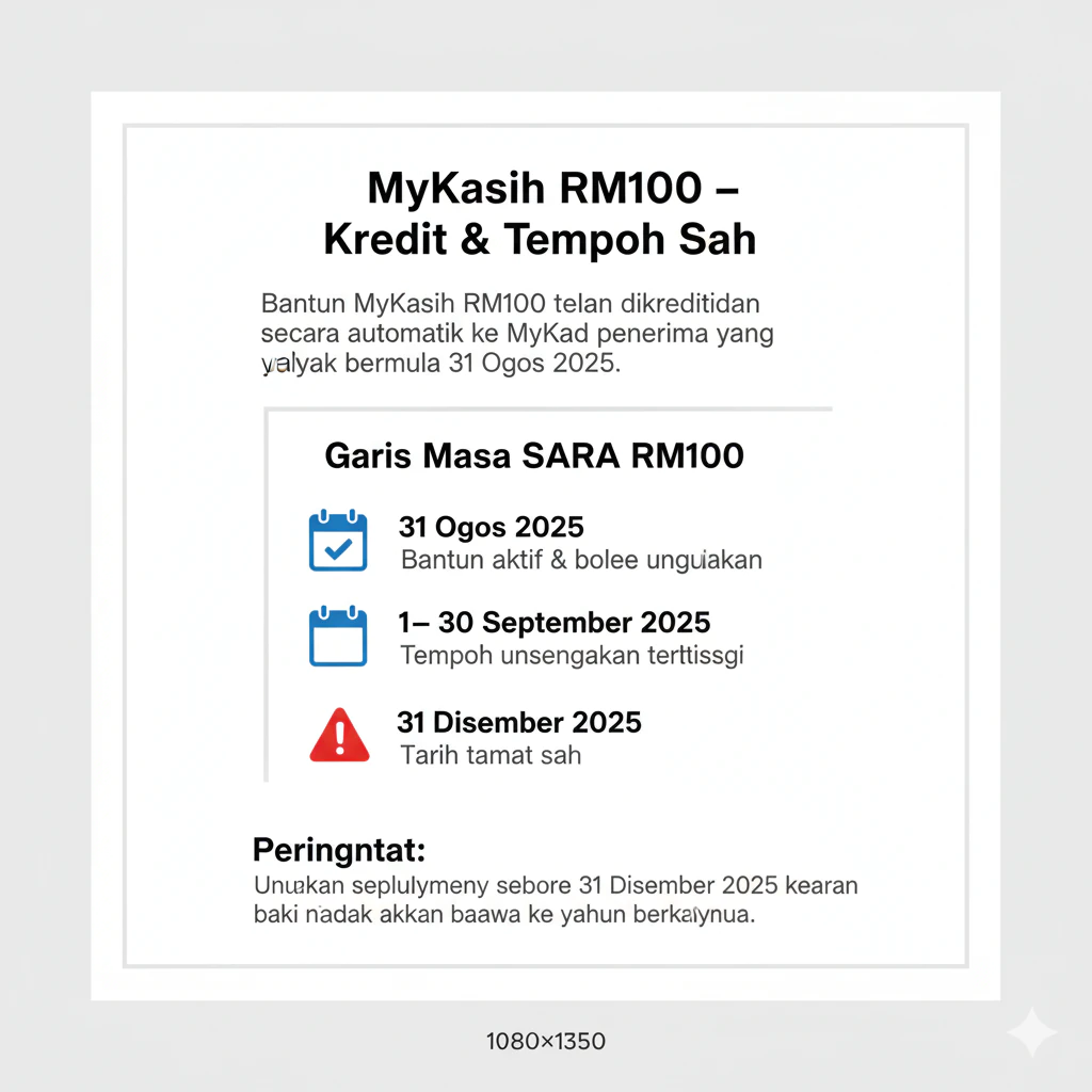mykasih kredit & tempoh sah