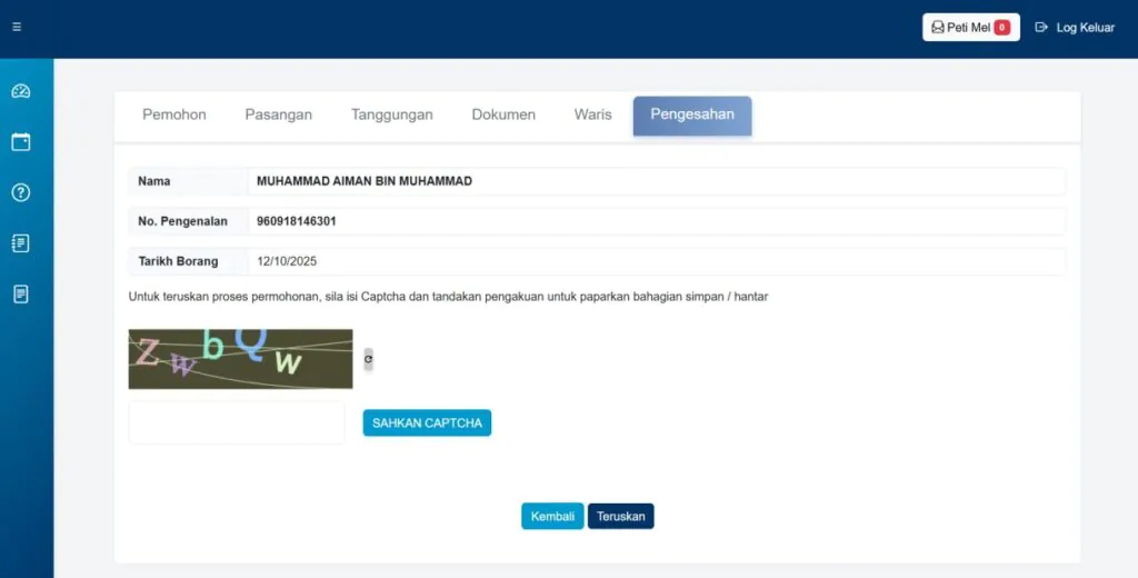 CARA KEMASKINI STR 2026 MAKLUMAT ANDA SEGERA SUPAYA NAMA TIDAK TERCICIR 10 Pengesahan & Hantar Permohonan