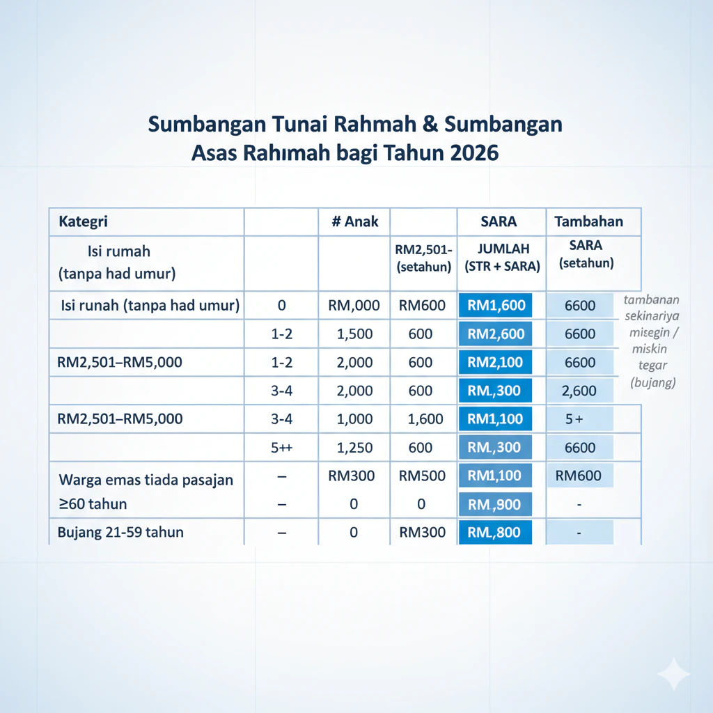 CARA KEMASKINI STR 2026 MAKLUMAT ANDA SEGERA SUPAYA NAMA TIDAK TERCICIR 12 Bayaran STR & SARA 2026