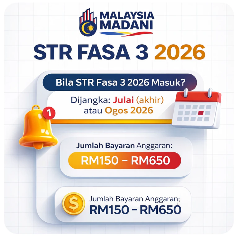 Latest News: Bila STR Fasa 3 2026 Masuk? Tarikh Bayaran & Info Terkini 12 Bila STR Fasa 3 2026 Masuk?